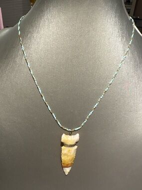 Lauren Harkness 925 Silver Necklace Arrowhead Pendant Signed Vintage Boho